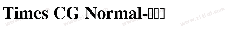 Times CG Normal字体转换